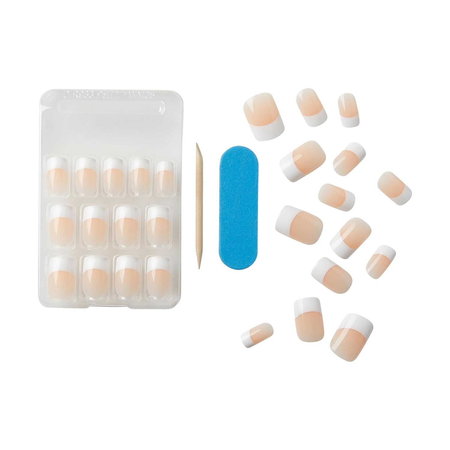 Everlasting, Press-On Nails, Nail glue included, ‘Infinite’, French, Medium Size