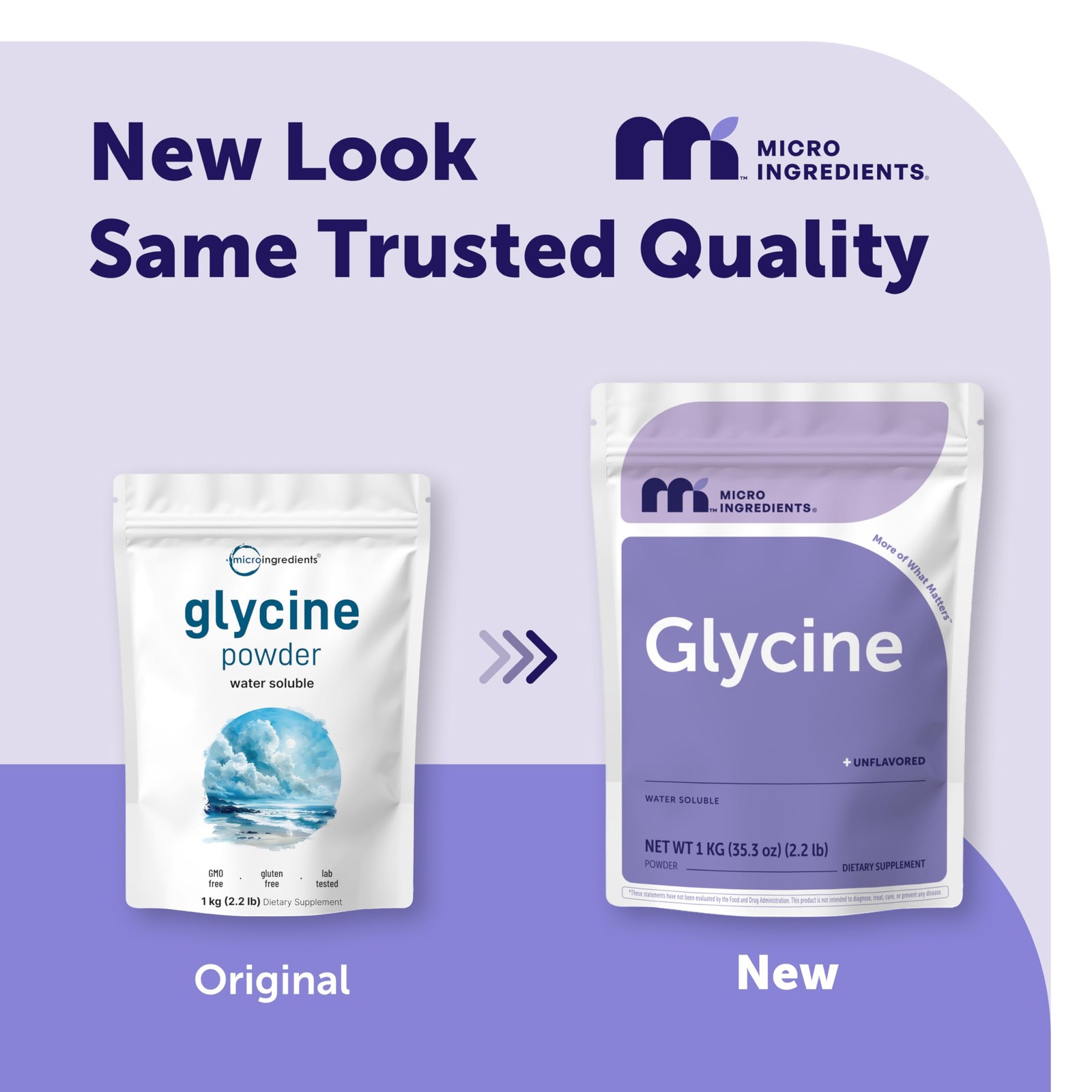 Micro Ingredients Glycine Powder, 1KG (2.2 Pounds), 2.21 Pound (Pack of 1)