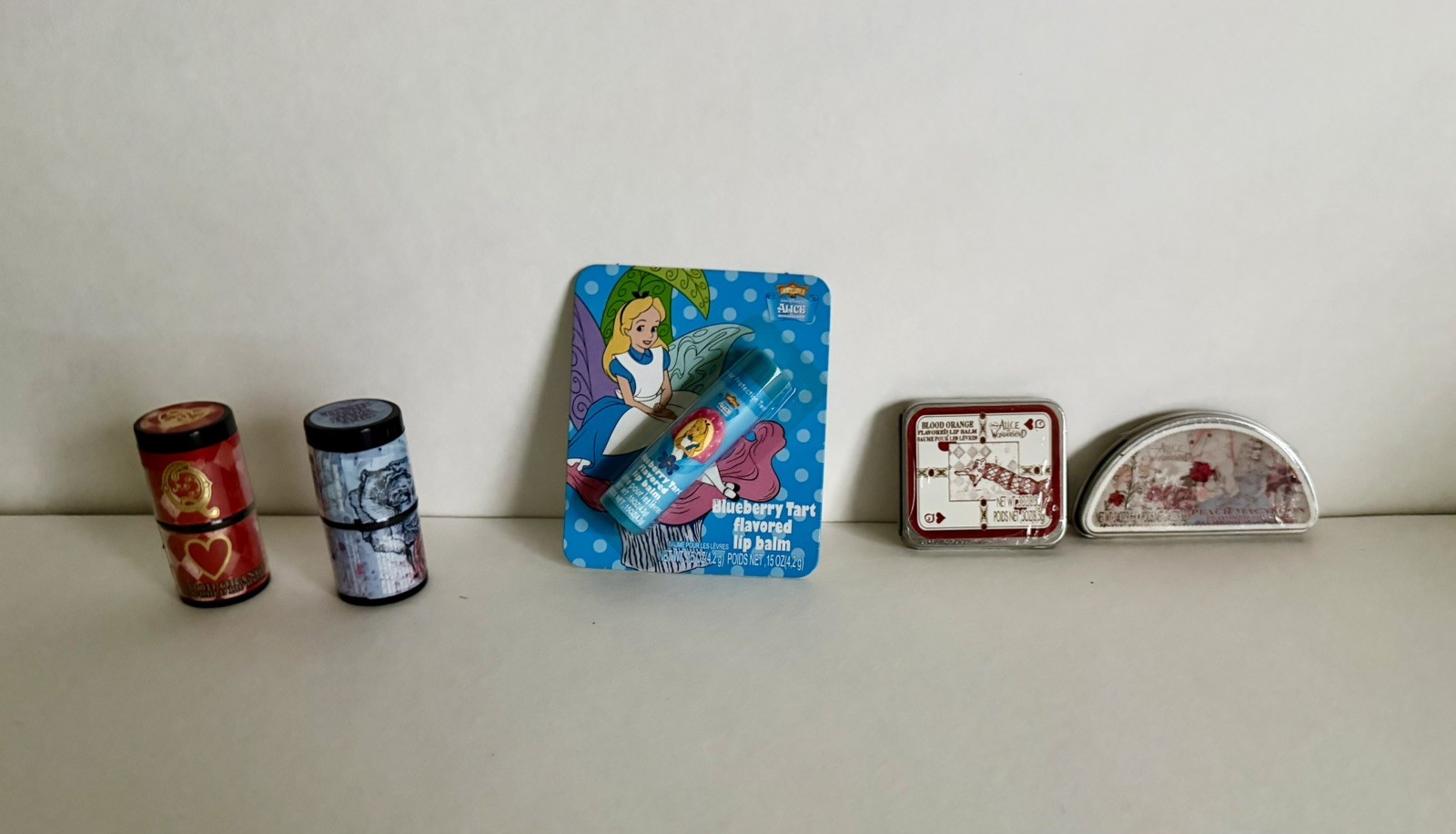 Disney Alice in Wonderland Lip Balms Assorted Lot of 5