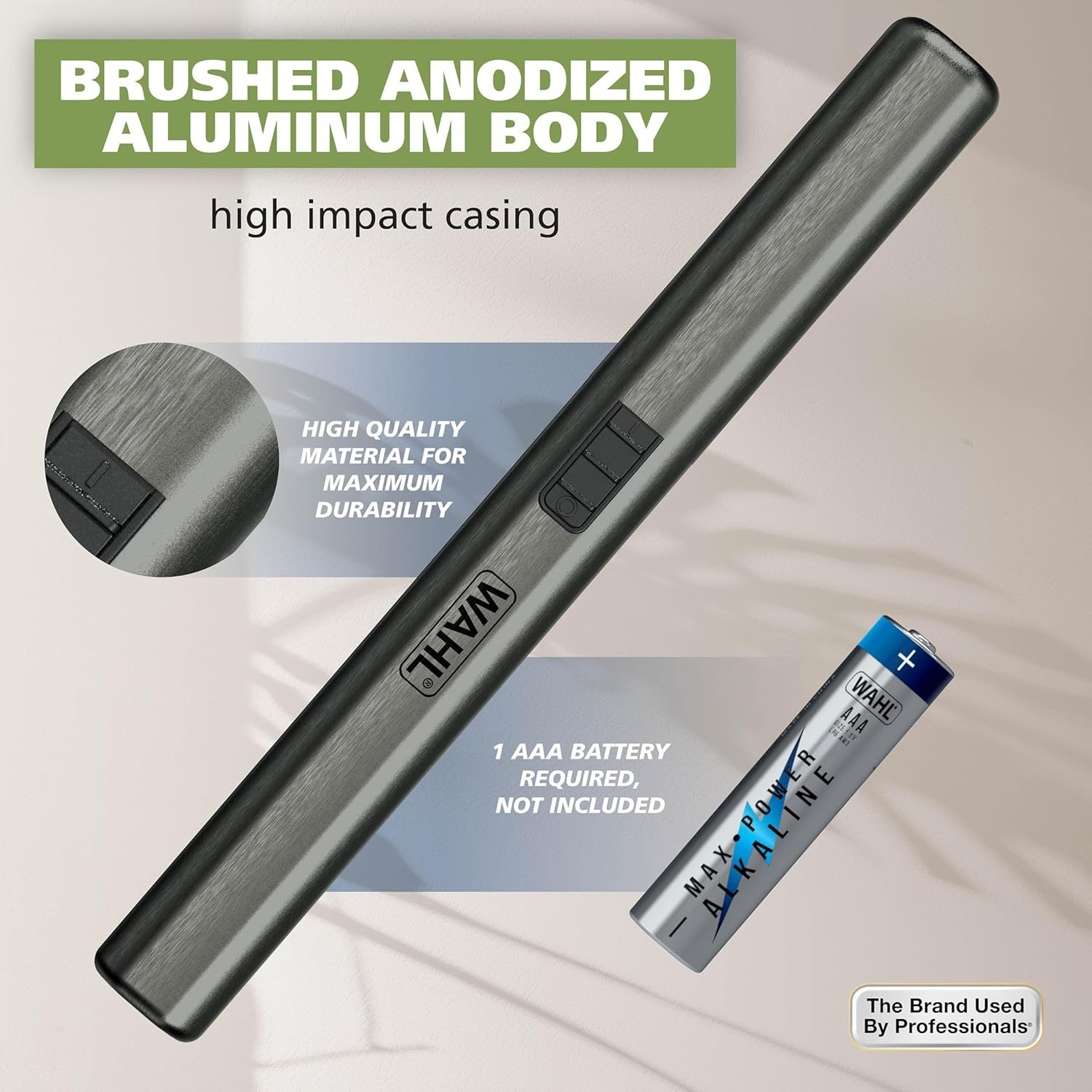 Wahl Micro Groomsman Battery Personal Trimmer for Hygienic Grooming with Rinseab