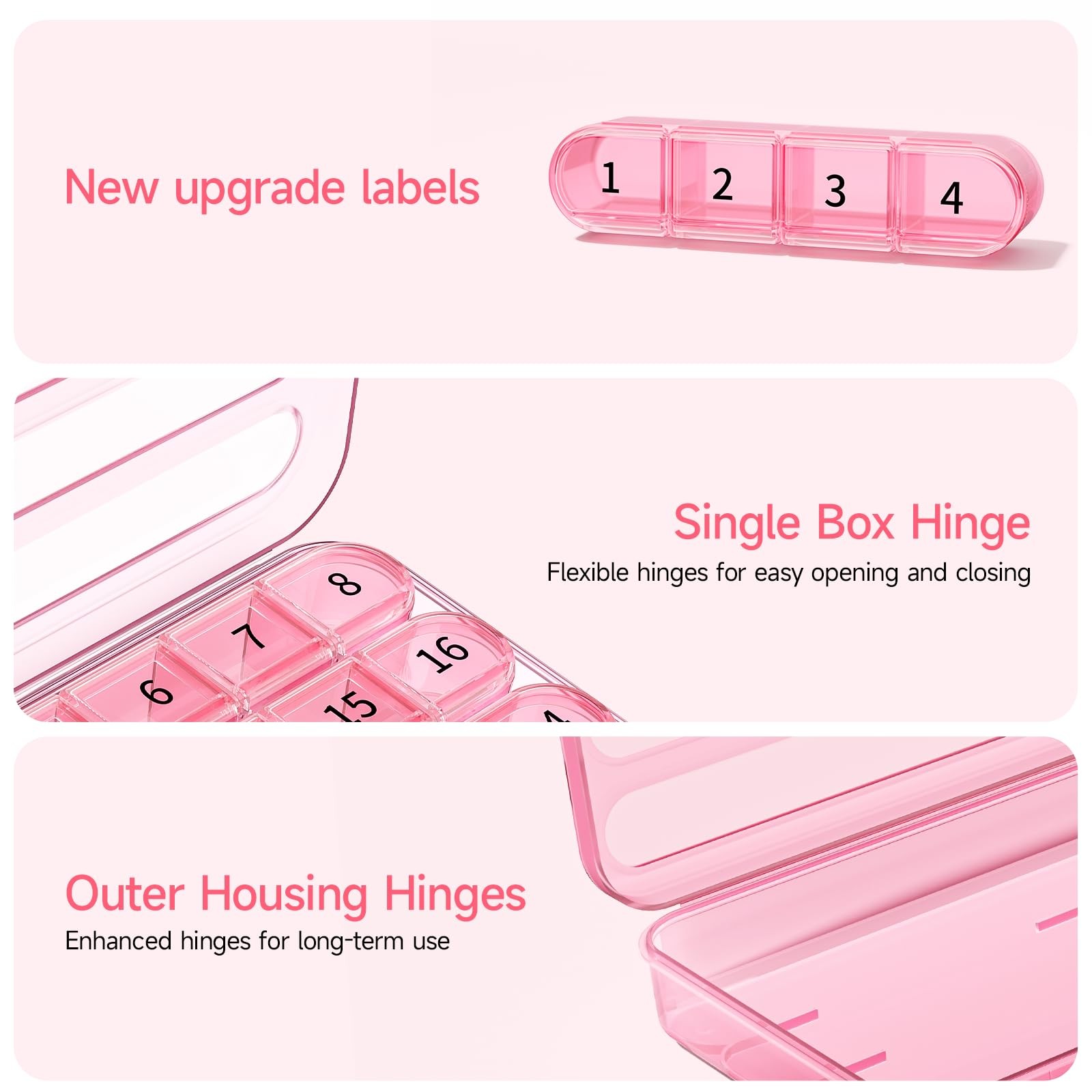 Monthly Pill Organizer 30 Day 1 Time Daily Pill Box 31Day Medication Case Travel