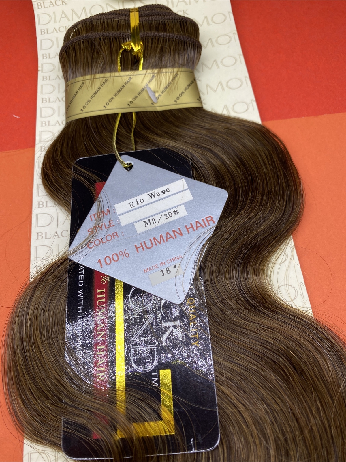 BLACK DIAMOND Human Weave Hair_RIO_WAVE_18″_#M2/30