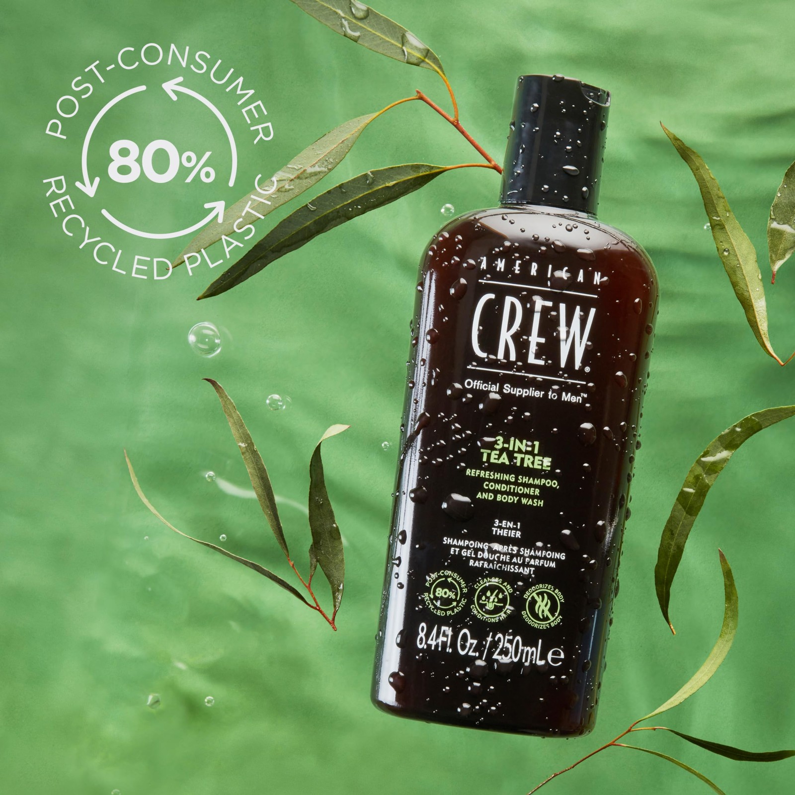 American Crew Shampoo, Conditioner & Body Wash 15.2 Fl Oz (Pack of 1), BLACK