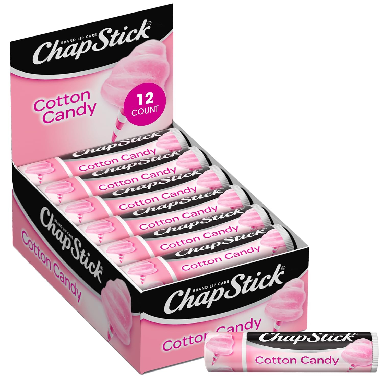 Lip Moisturizer Cotton Candy 12-Pack 0.15 Oz Ea Limited Edition Bulk