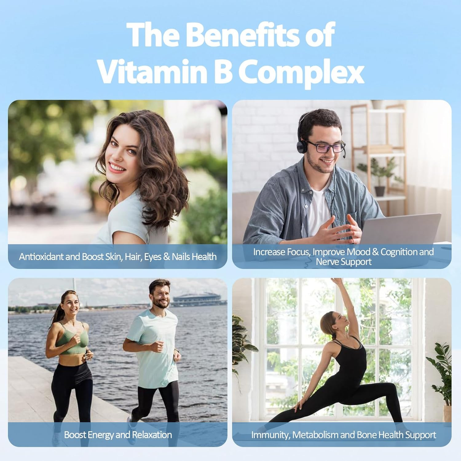 13-In-1 Vitamin B Complex plus with Vitamin B1, B2, B3 (Niacinamide), B4, B5, B6
