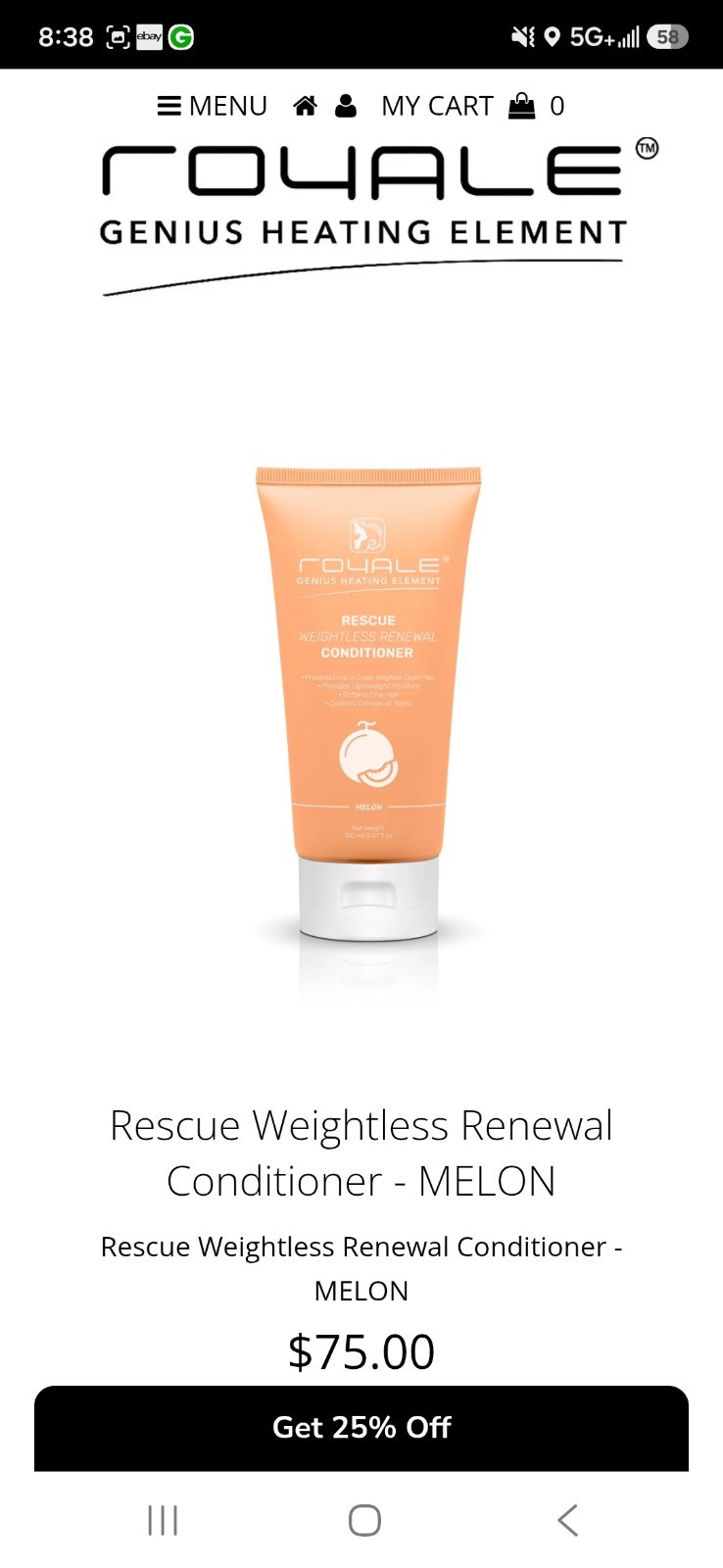 Royale Rescue Weightless Renewal Shampoo/Conditioner Set MSRP $300 Free Shipping
