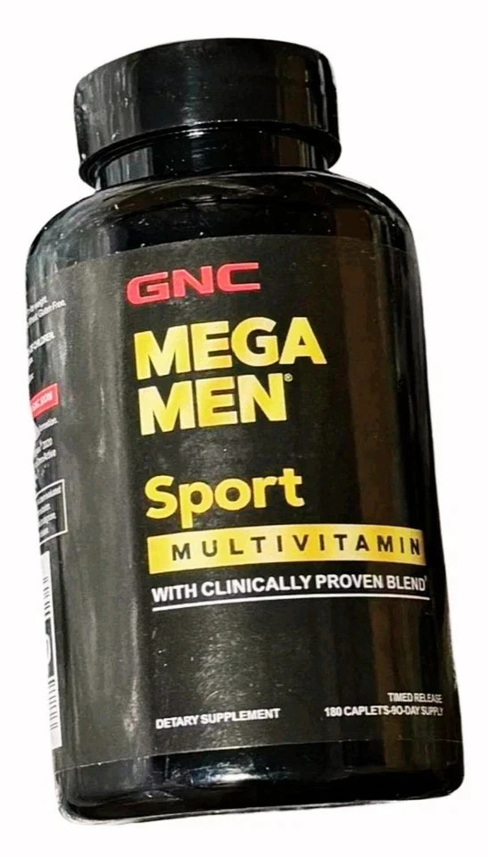 GNC Mega Men Sport Vitamin 180 Tablets Free Shipping