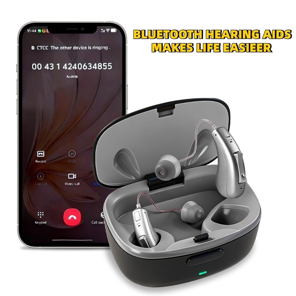 Bluetooth App Control Rechargeable Hearing Aids For Seniors Noise Cancelling OTC