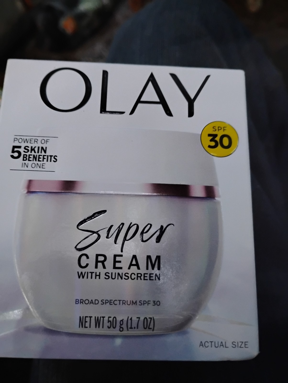 Olay Super Cream Face Sunscreen Cream Broad Spectrum SPF 30, 1.7 oz