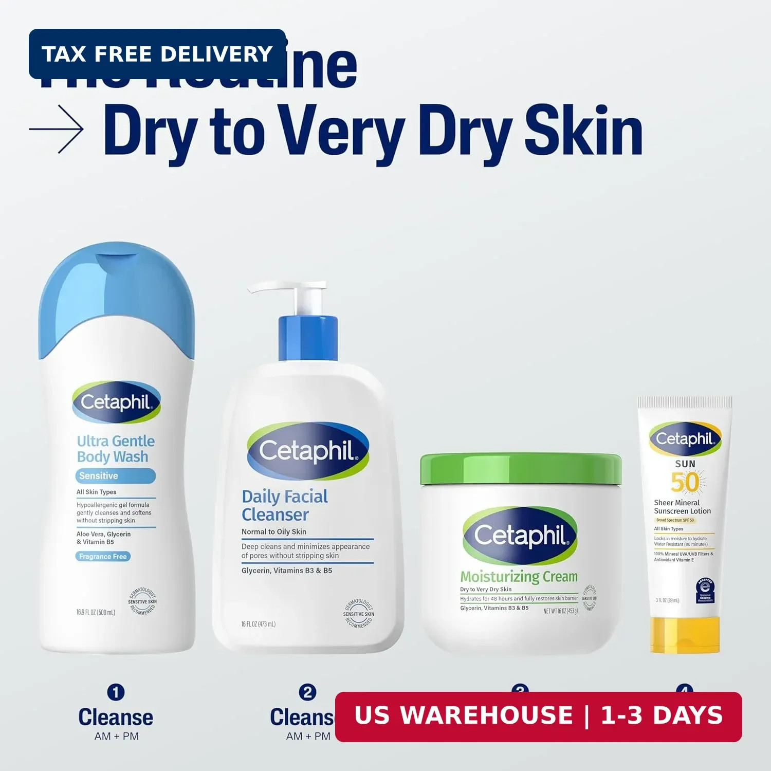 Cetaphil Face & Body Moisturizer, Hydrating Moisturizing Cream for Dry to Very D