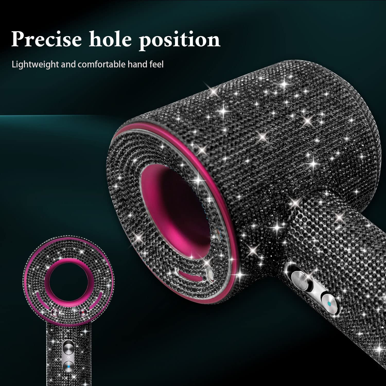 Rhinestones Case for Dyson Hair Dryer Anti-Scratch Shockproof Dust Proof Trav…