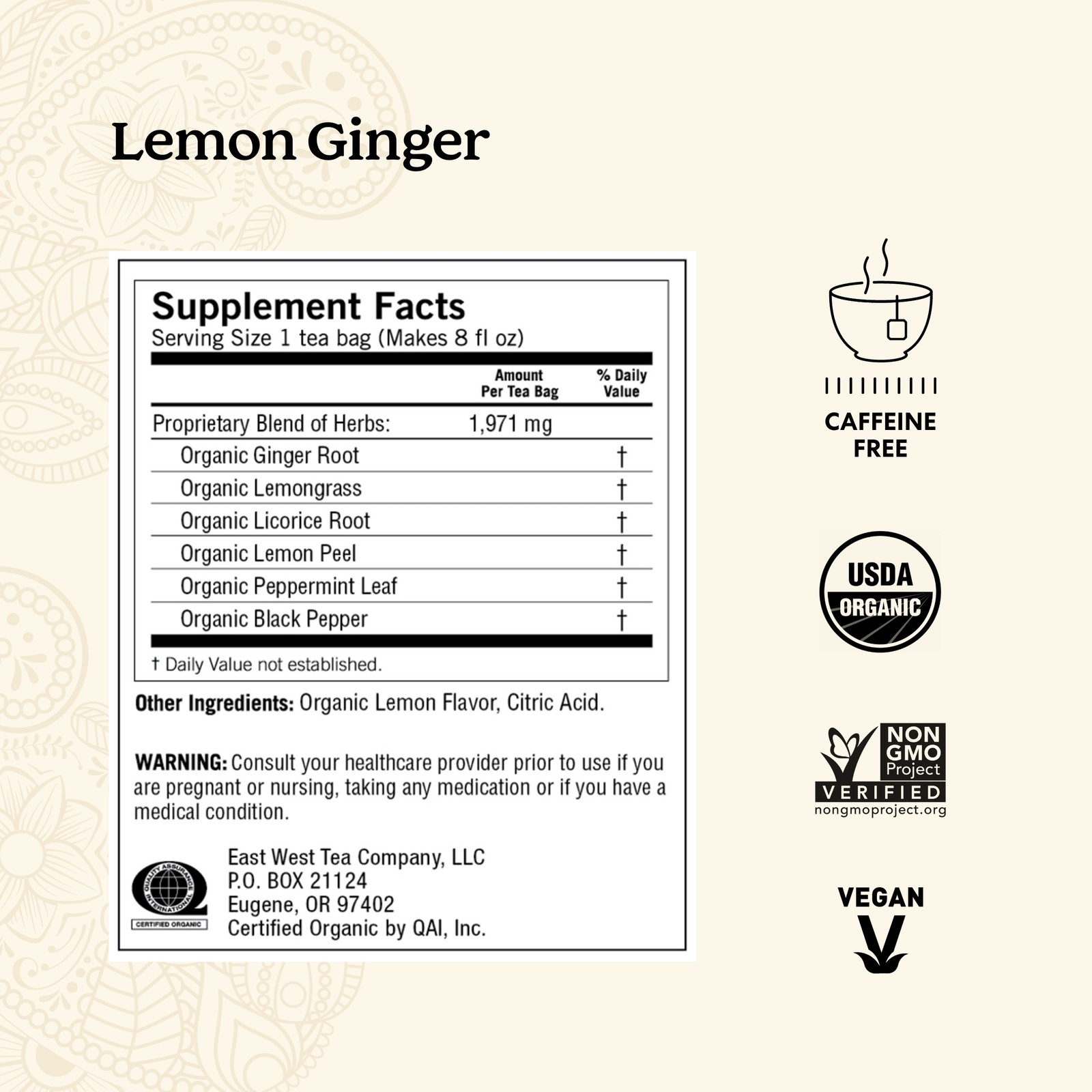 Yogi Tea – Lemon Ginger – Supports Healthy Digestion – 6 Pack, 96 Tea Bags