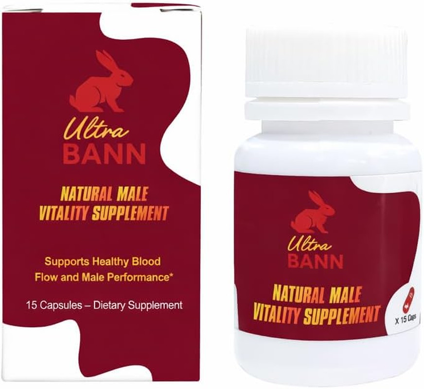 Ultra Bann Men’S Vitality Supplement | Concentrated 800Mg Herbal Blend with Asia