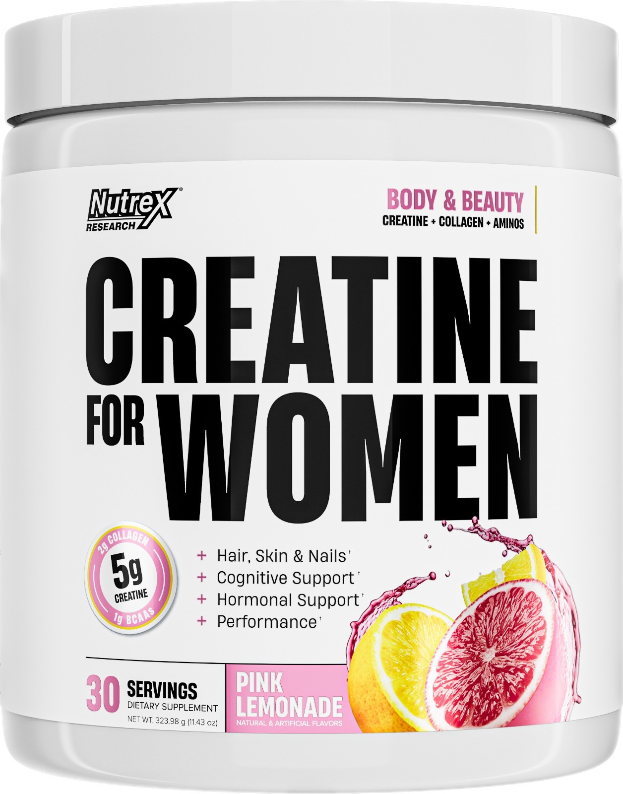 Nutrex CREATINE Monohydrate For WOMEN Powder Collagen Biotin BCAA Booty & Beauty