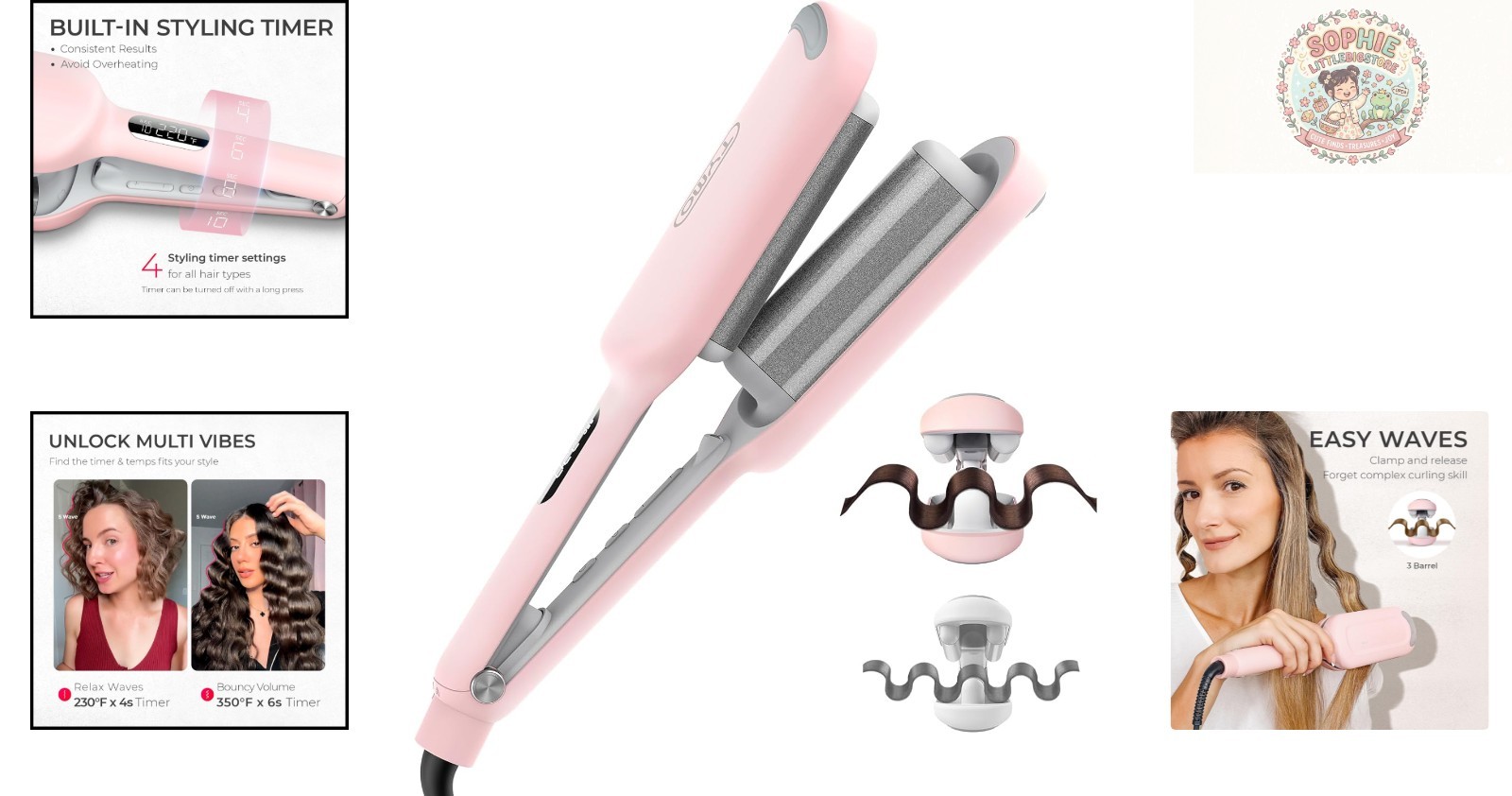 1.25 Inch Ionic Deep Waver Curling Wand – Create Gorgeous Waves Effortlessly