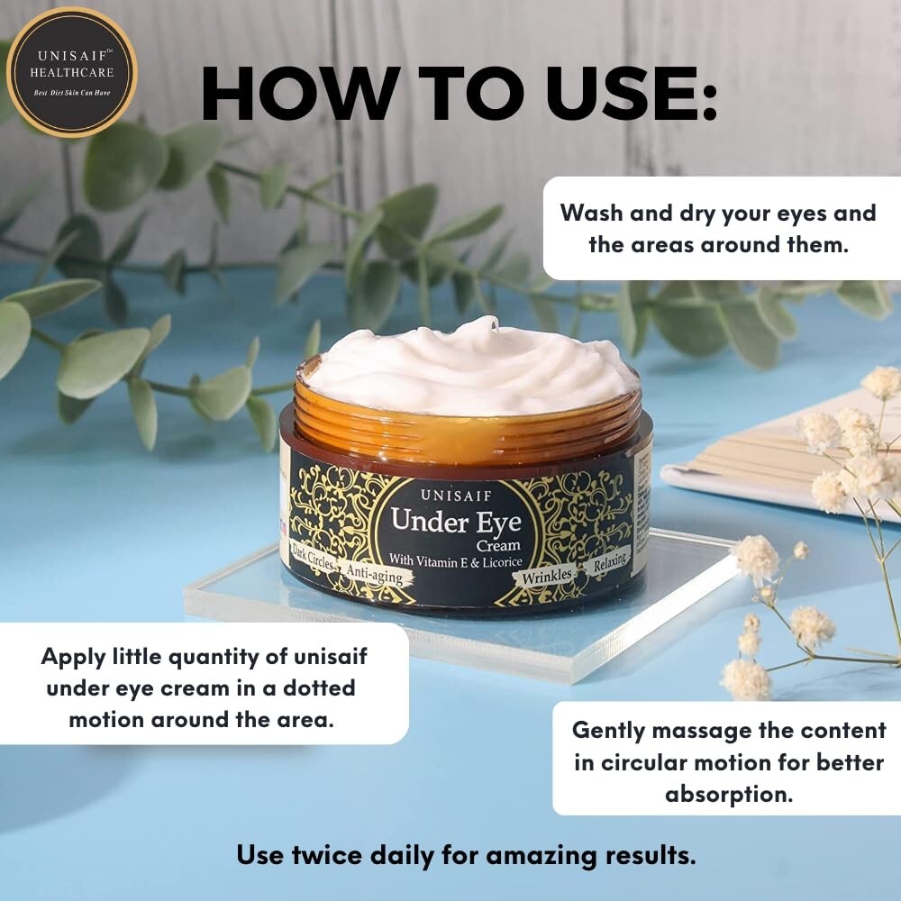 Unisaif Eye Repair Cream Under Eye Cream for Dark Circles and Puffiness 1.76 oz