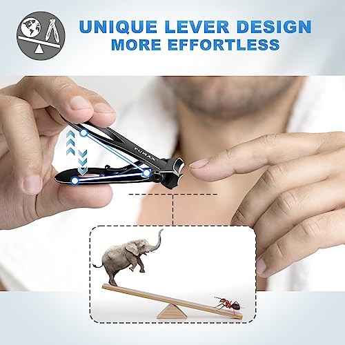 Toenail Clippers for Seniors Thick Toenails, Heavy Duty Large Nail Black