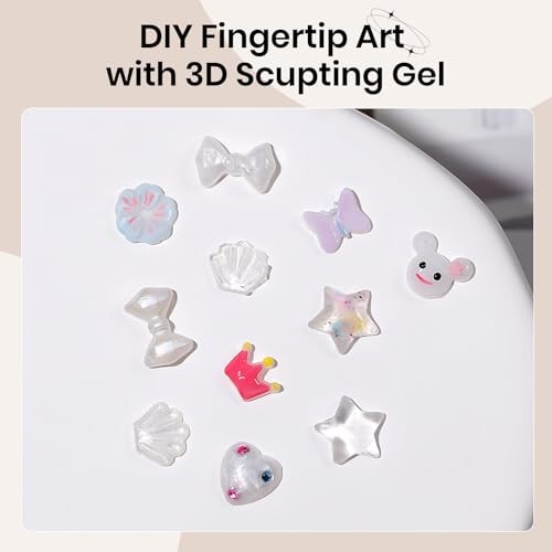 3D Gel for Nail Art, Clear Sculpting Solid Hard Gel for Nails Non Clear-15g