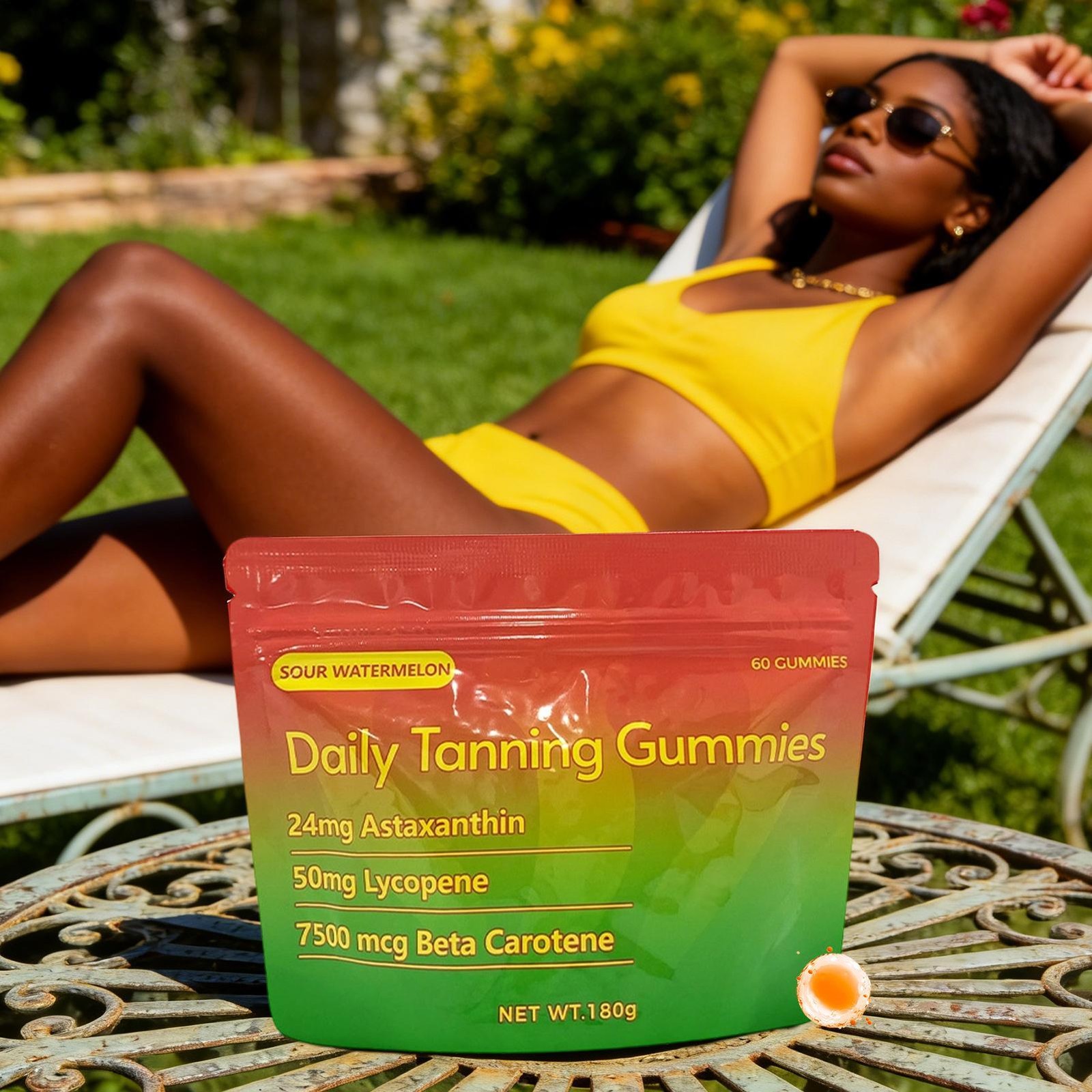 Daily Tanning Gummies Supplement – 60 Gummies 30-Day Supply