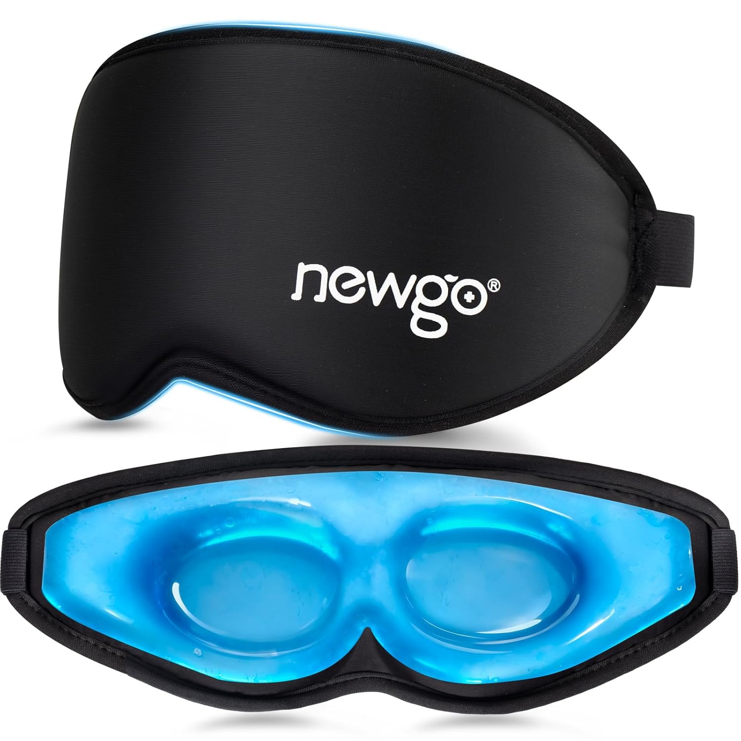 NEWGO 3D Cooling Sleep Mask, Weighted Cooling Gel Eye Mask for Sleeping, Cold E