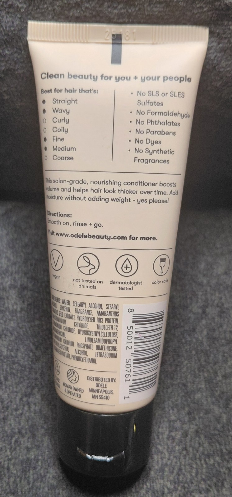 Odele Volumizing Conditioner Sulfate-Free Vegan Color Safe 2 fl oz 60 mL