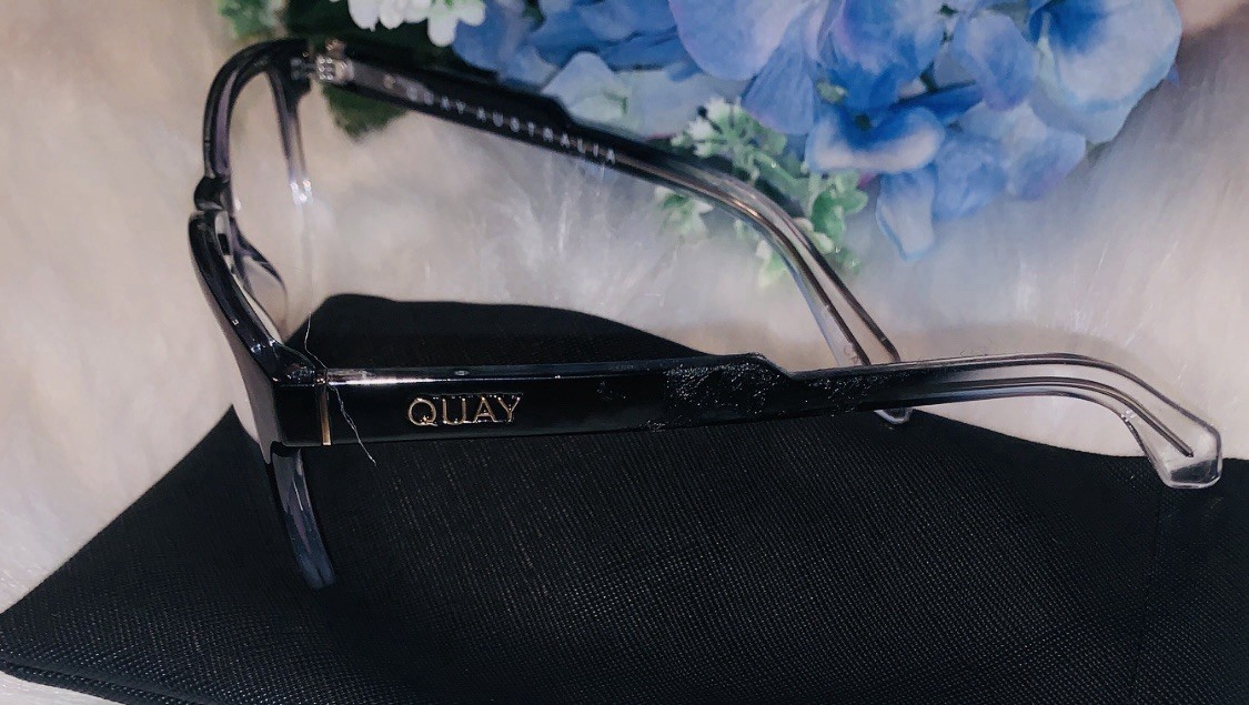 QUAY Australia Black Cleat Glasses Blue Light Blocking Clear Lens Frame New