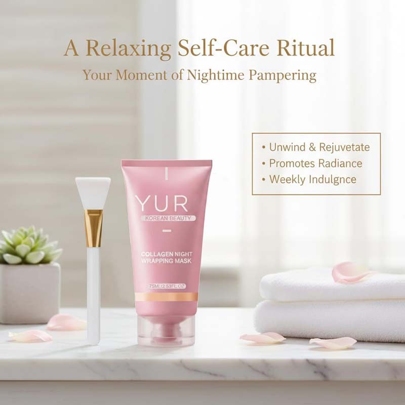 Yuri Korean Collagen Night Wrapping Mask 75ml Hydrating Sleeping Mask New