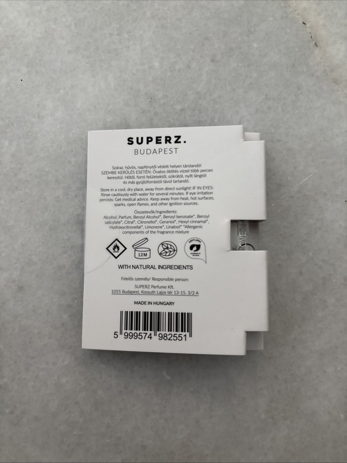 Superz Budapest 5 SAMPLES Extrait De Parfum 1.5 ML 0.050 FL OZ
