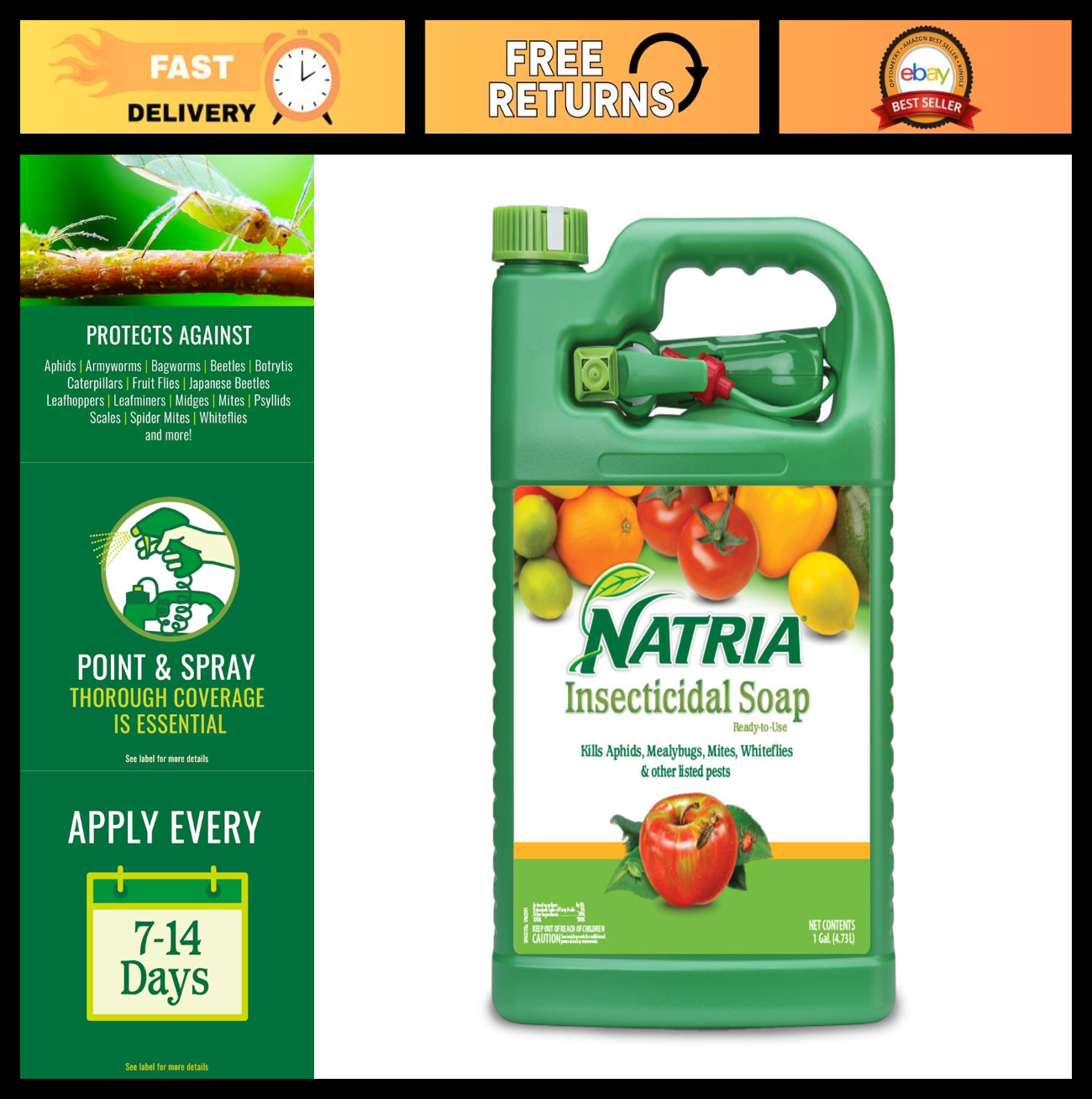 Ready-to-Use Insecticidal Soap – Effective Bug Killer for Indoor & Outdoor Plant