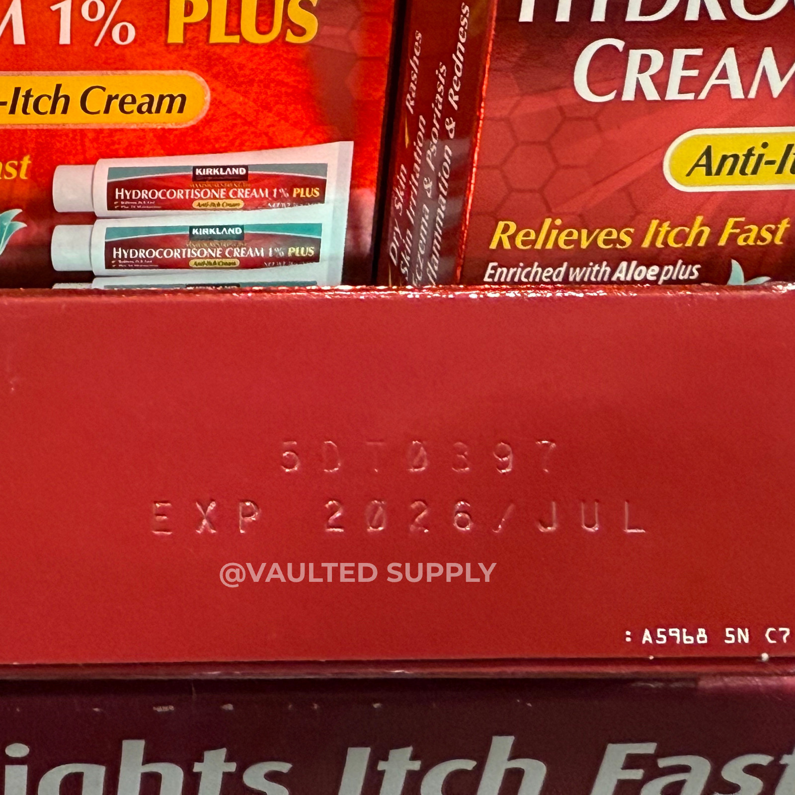 Kirkland Hydrocortisone Cream 1% PLUS 8 Tubes 2oz Each Max Strength Anti-Itch