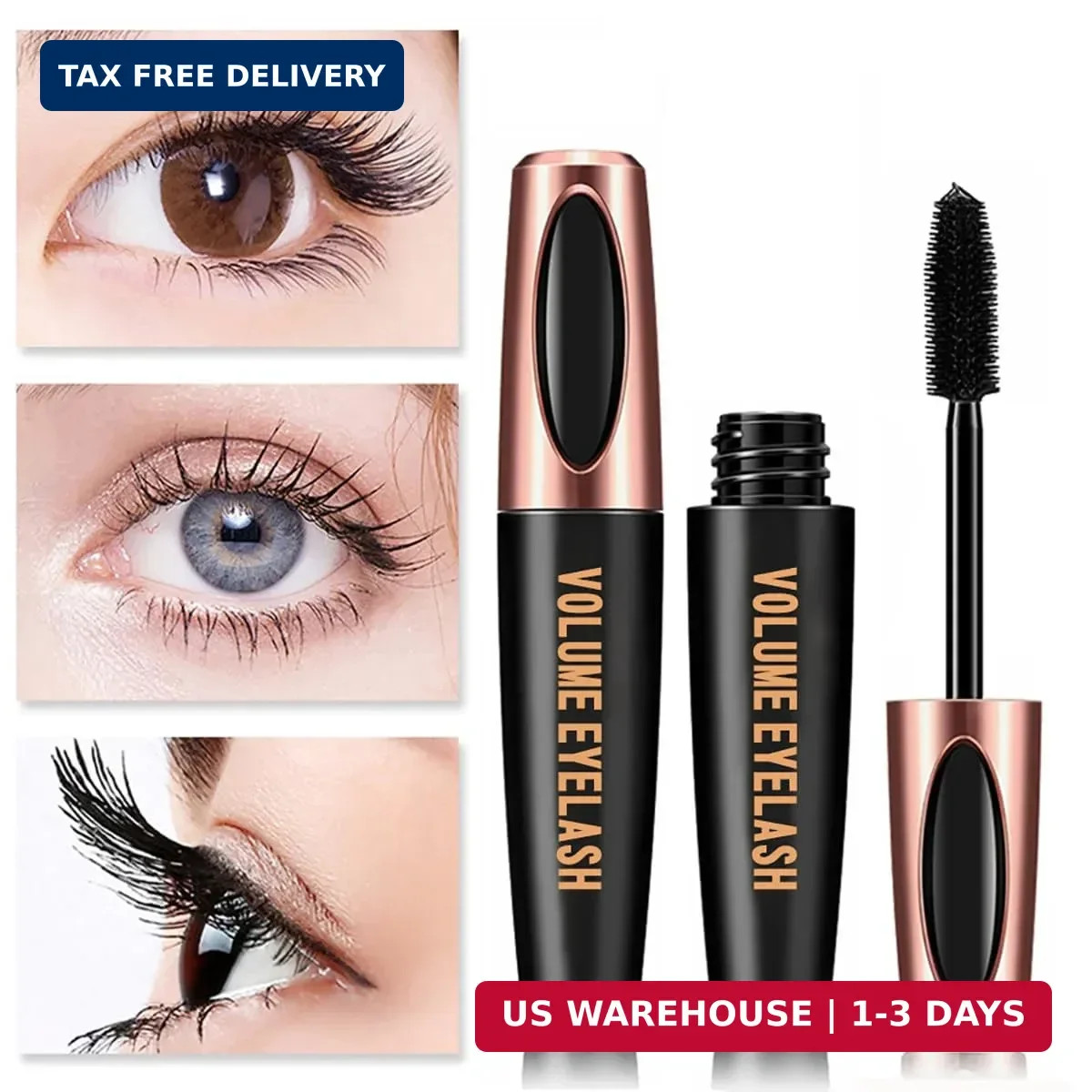 4D Silk Fiber Lash Mascara Extension Voluminous Mascara Waterproof & Smudge-Proo