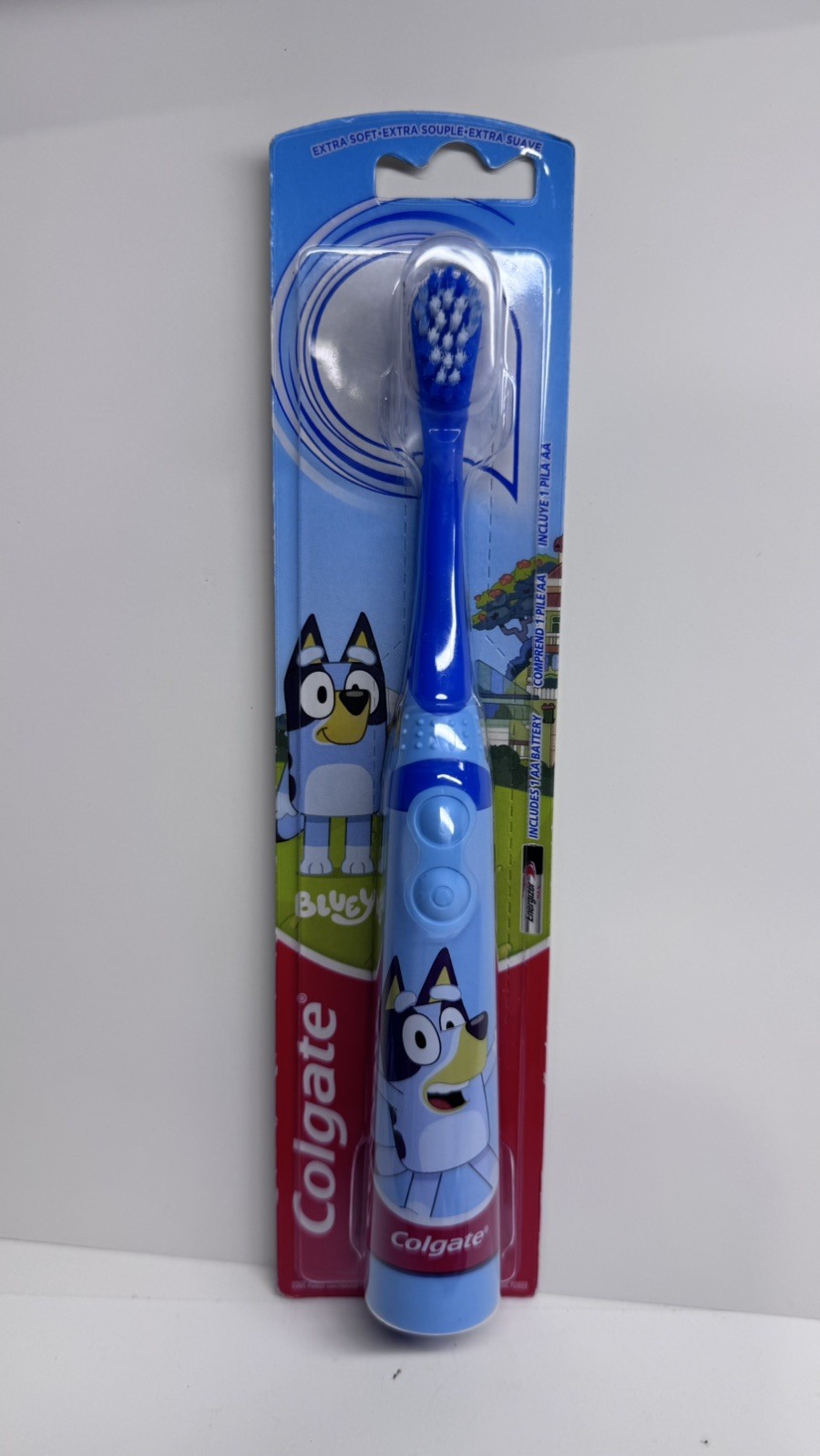 Colgate Battery Powered Toothbrush (3) Adult Optic White, Kids Pokémon & Bluey