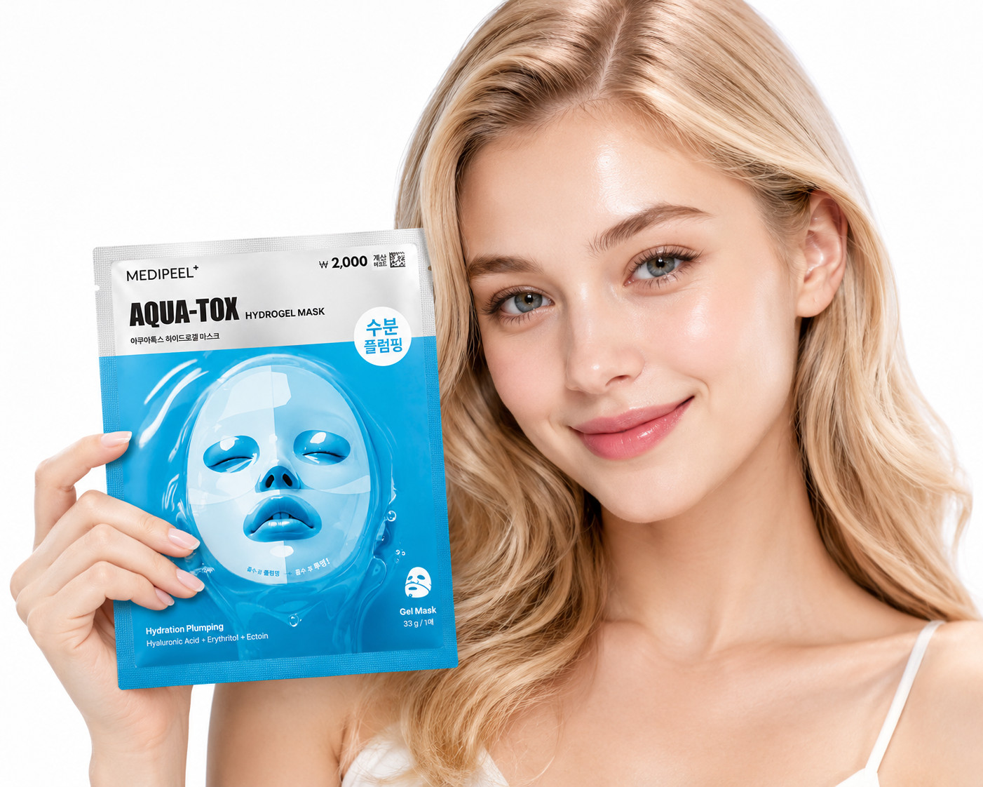 MEDIPEEL Aqua-Tox Hydrogel Mask 10 Sheets 33g Hydration Plumping Korean Mask