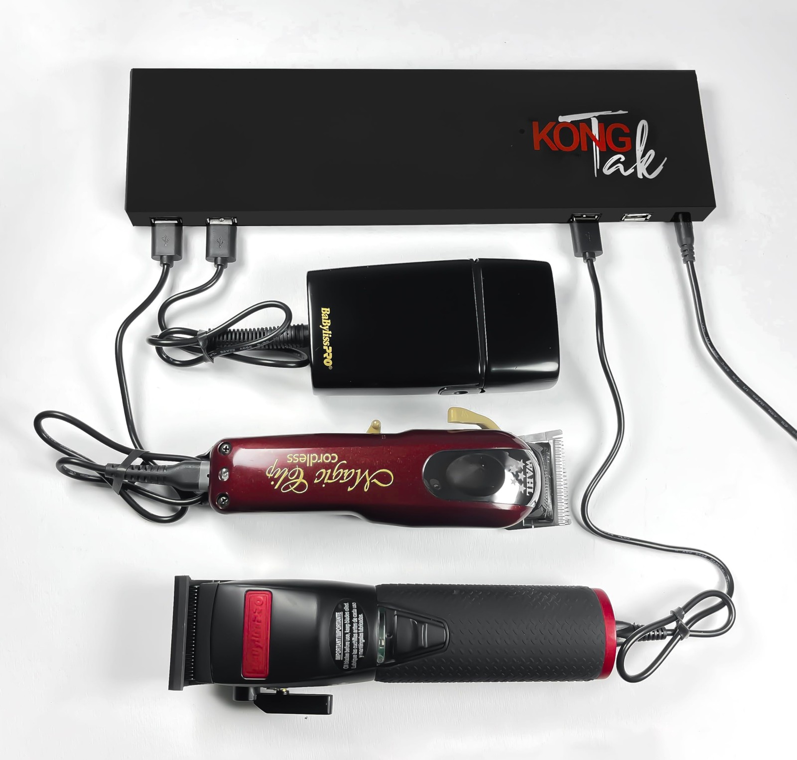 KONG TAK 4Port USB Hub Station Charging Block And Professional Barber Applian…