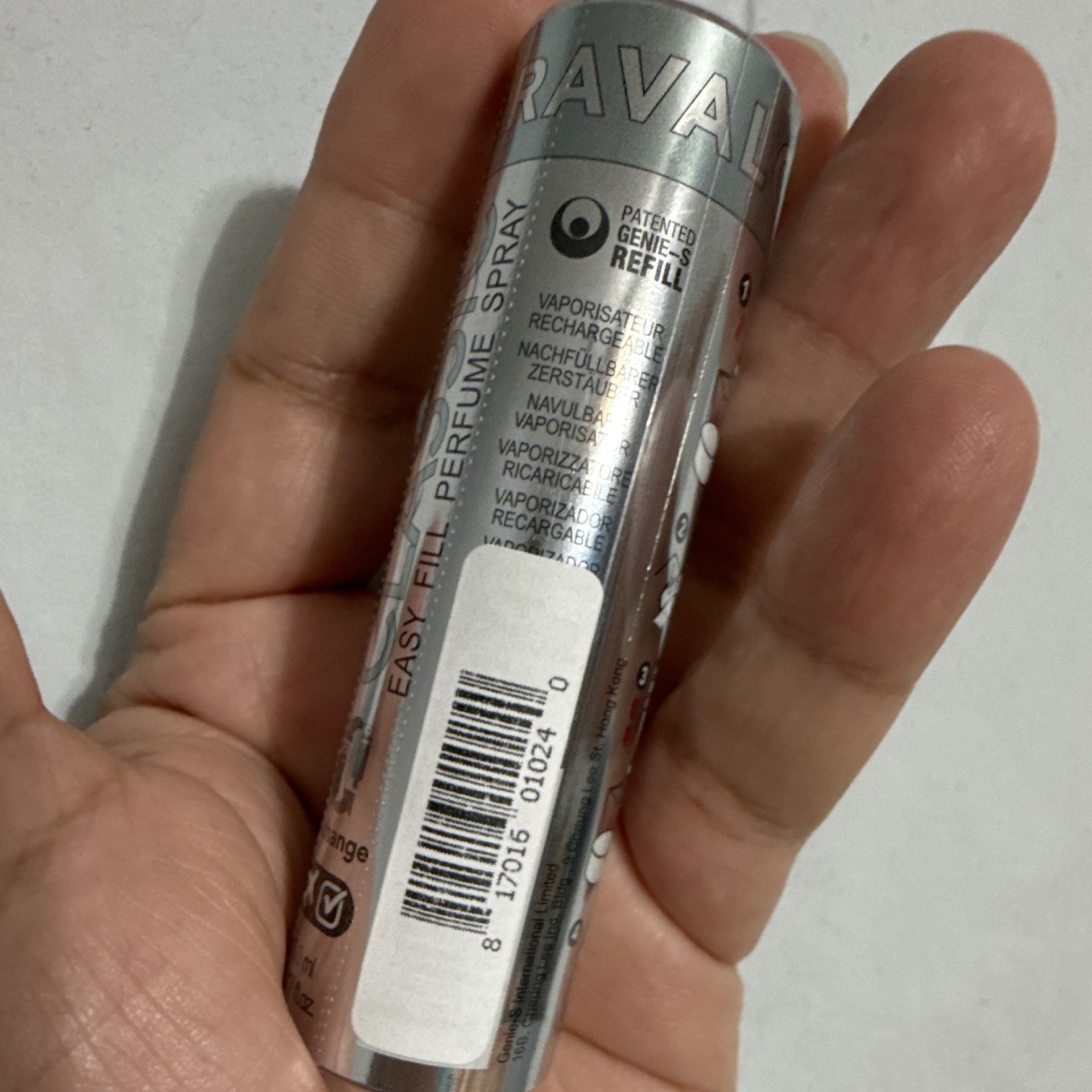 Travalo U-change Refillable Travel Perfume Spray Bottle 0.17 fl oz Silver