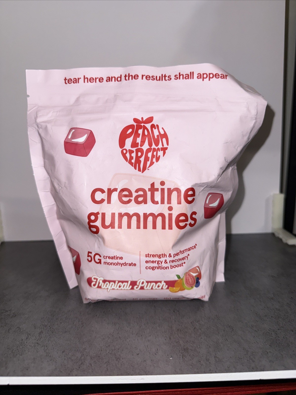 Peach Perfect Creatine Monohydrate Gummies Glute Builder Non-GMO EXP: 03/2027