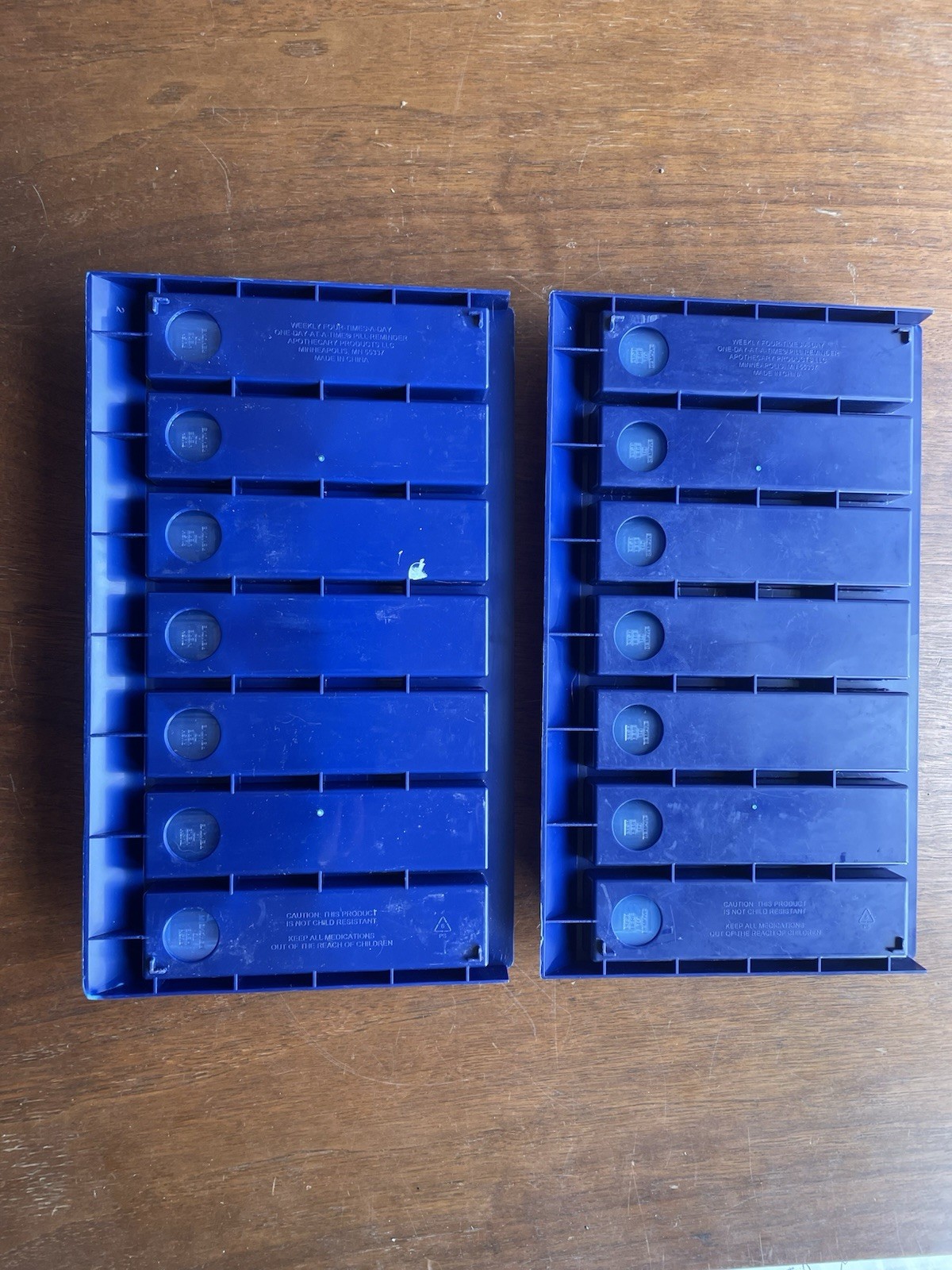 Two Large Monthly Pill Organizer 28 Days Portable One Month Pill Box Weekly Case