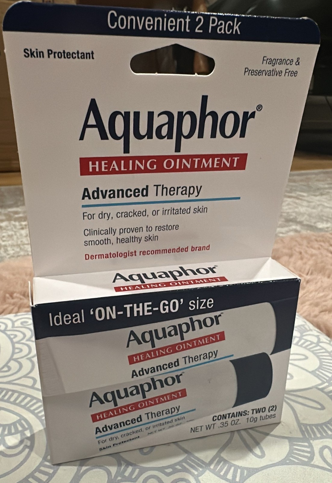 Aquaphor Healing Ointment To Go Pack (2 x 0.35 oz) – 3 Pack, Exp 04/2026
