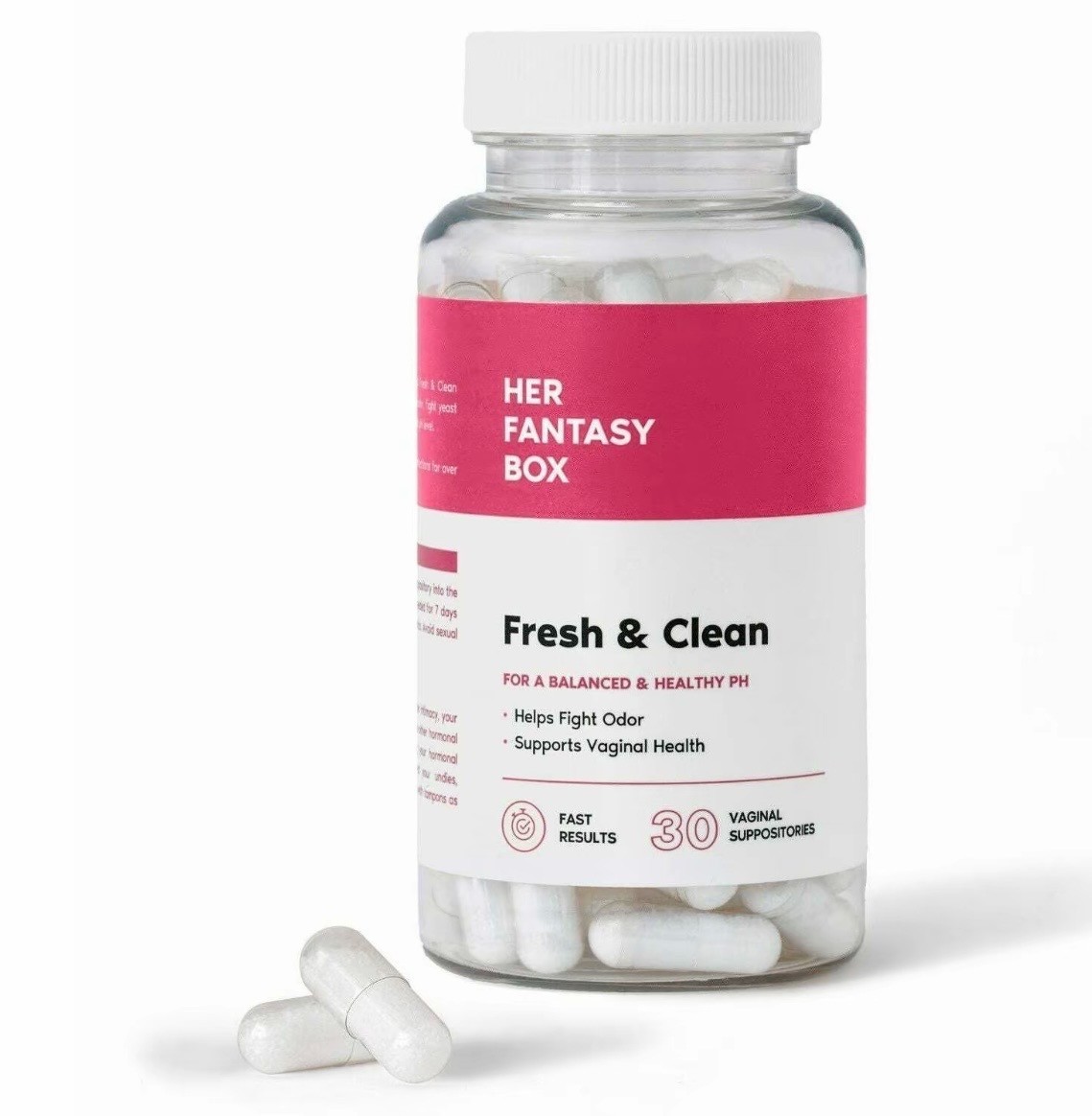 Her Fantasy Box – Boric Acid pH Balancing Vaginal Suppository (30 Count)