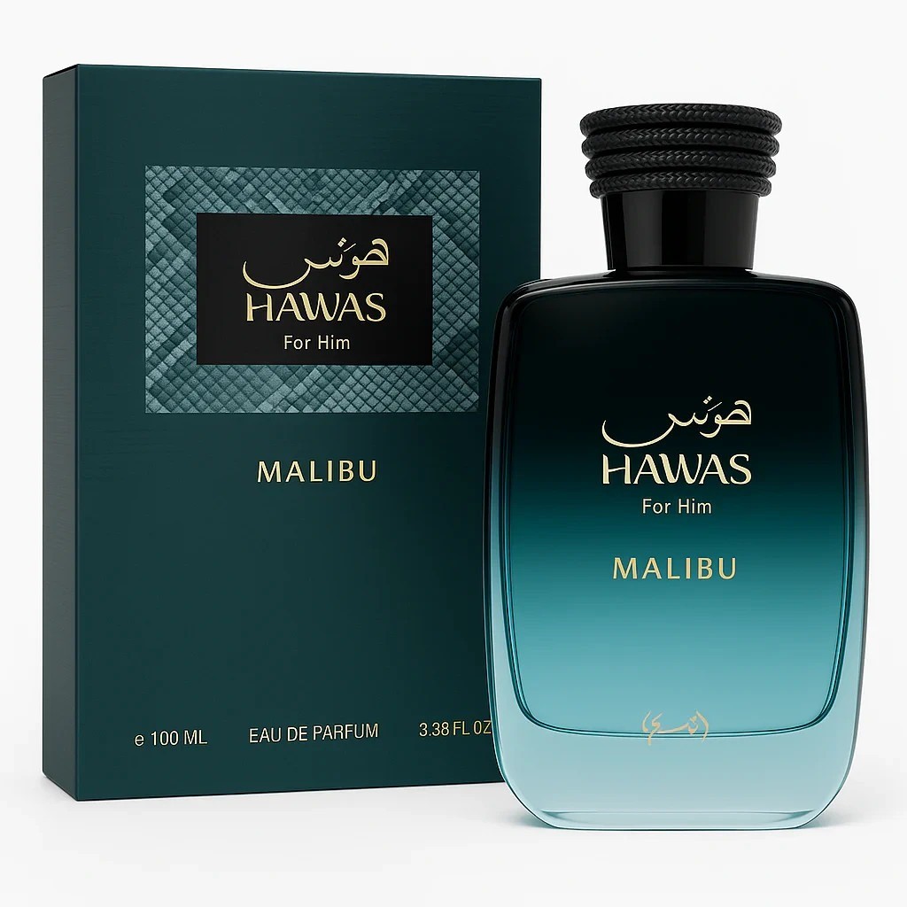 Rasasi Men’s Hawas Malibu EDP Spray 3.4 oz Fragrances 614514331071