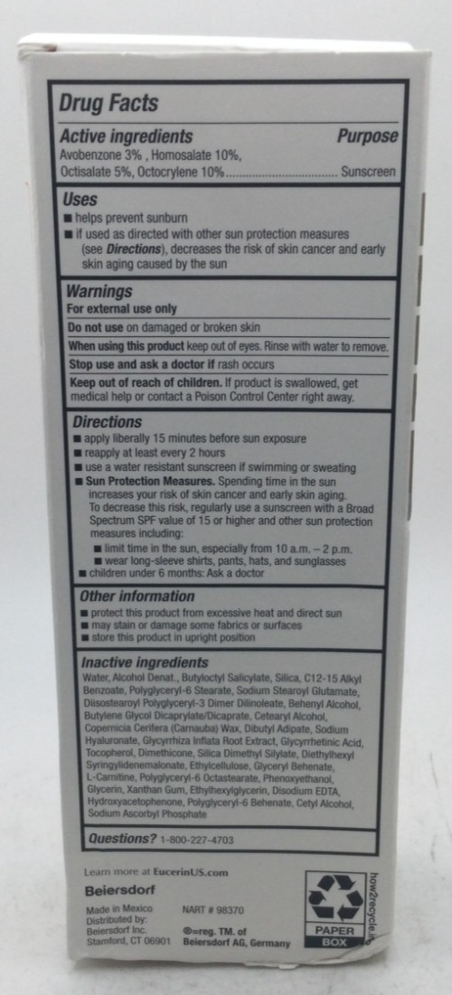 Eucerin Sun Age Defense SPF 50 Face Sunscreen Lotion, 2.5 oz, 04/2026, 2/BOXES