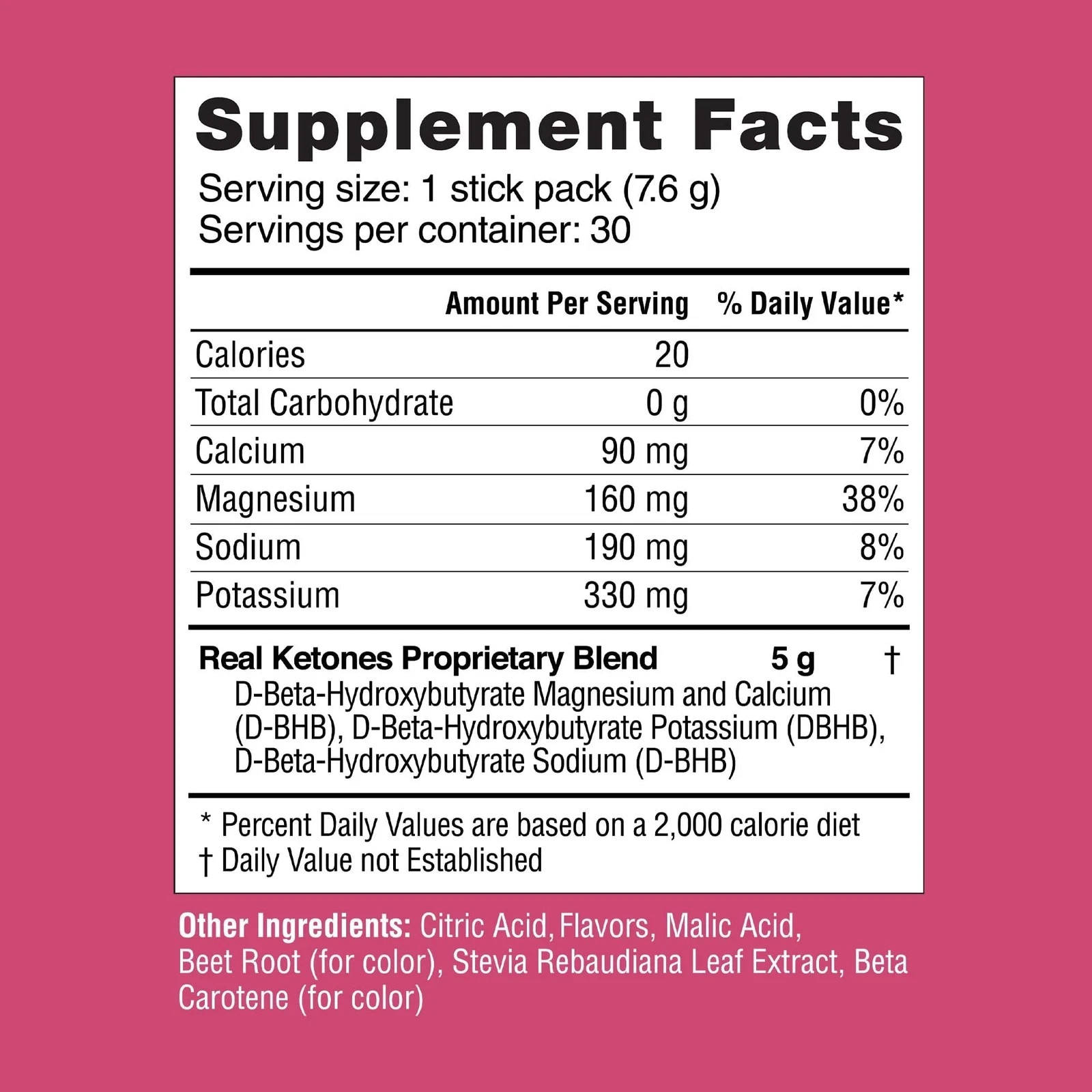 Real Ketones BHB Exogenous Ketones Drink Mix Packets Keto Electrolytes Powder…
