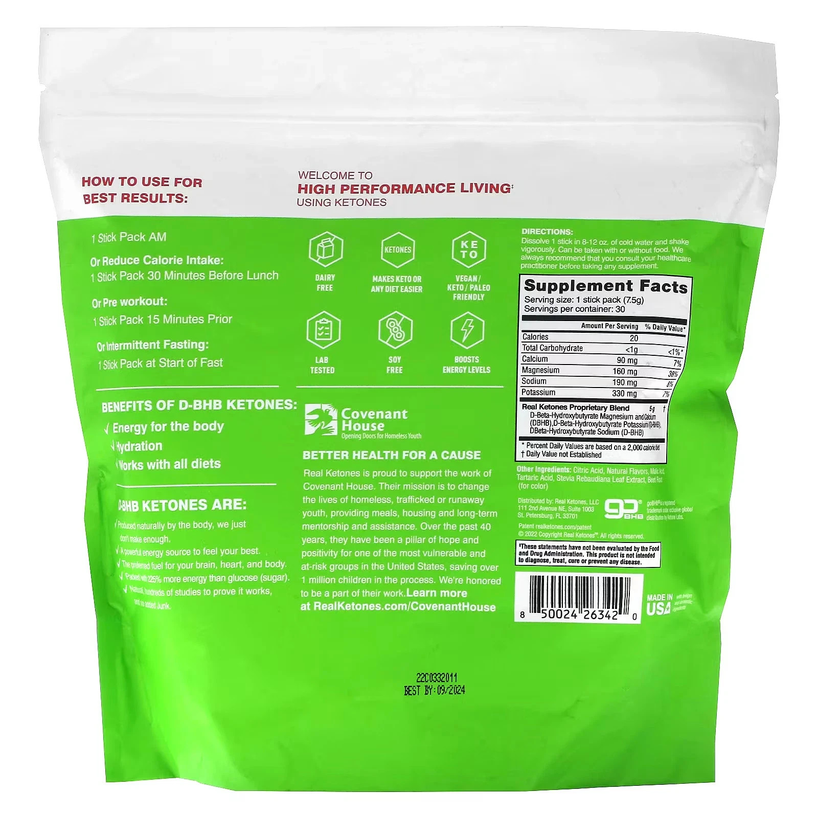 Real Ketones BHB Exogenous Ketones Drink Mix Packets Keto Electrolytes Powder…