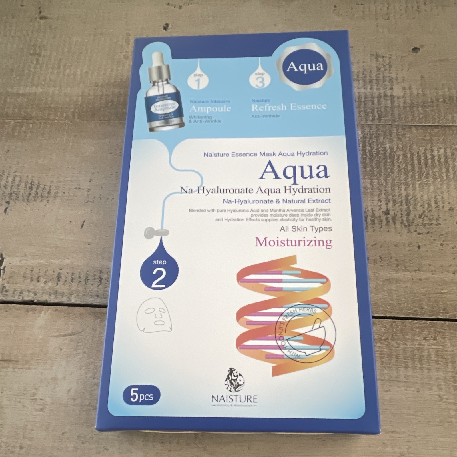 NAISTURE Essence Mask Aqua Hydration Na-Hyaluronate Sheet Mask 5pcs