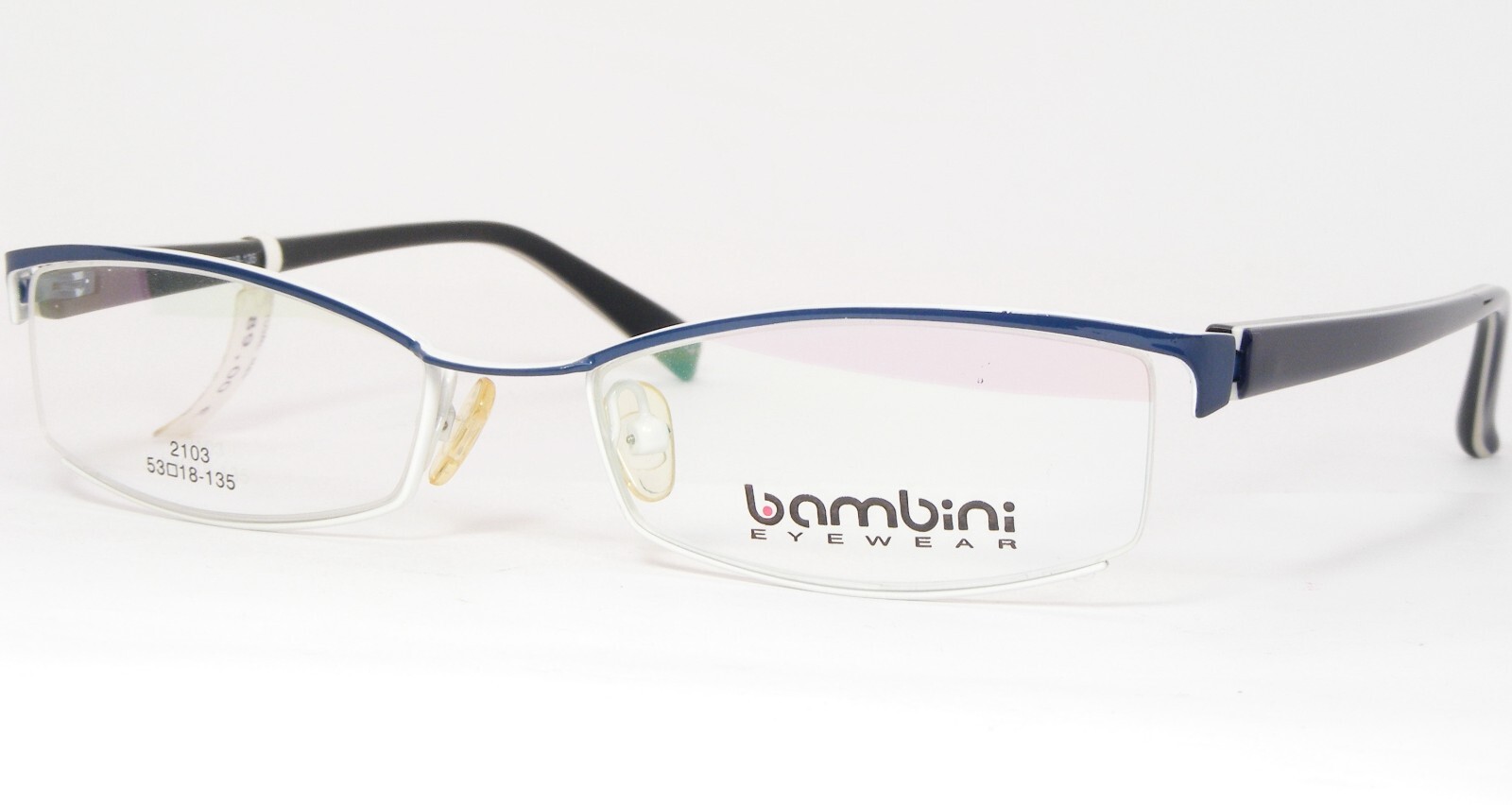 Bambini EYEWEAR 2103 2 BLUE /WHITE UNIQUE RARE EYEGLASSES GLASSES 53-18-135mm