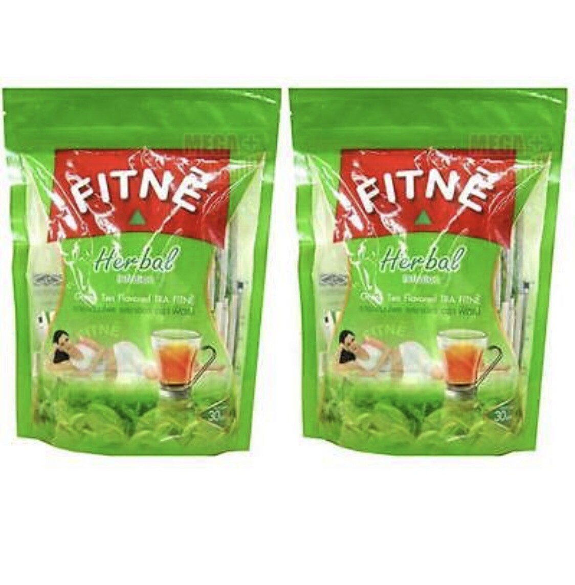 2 x FITNE HERBAL GREEN TEA 100% Natural 30 Teabags