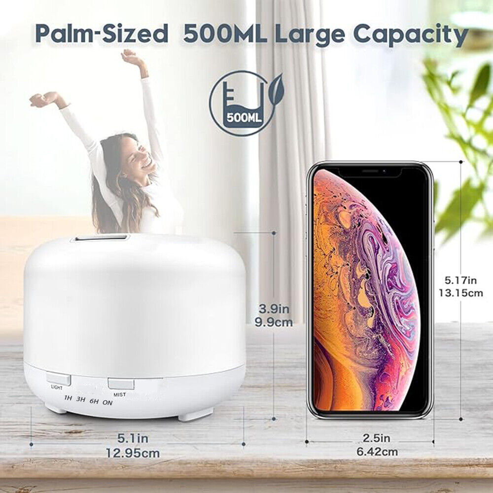 LED Ultrasonic Air Purifier Humidifier Essential Aroma Oil Diffuser Aromatherapy