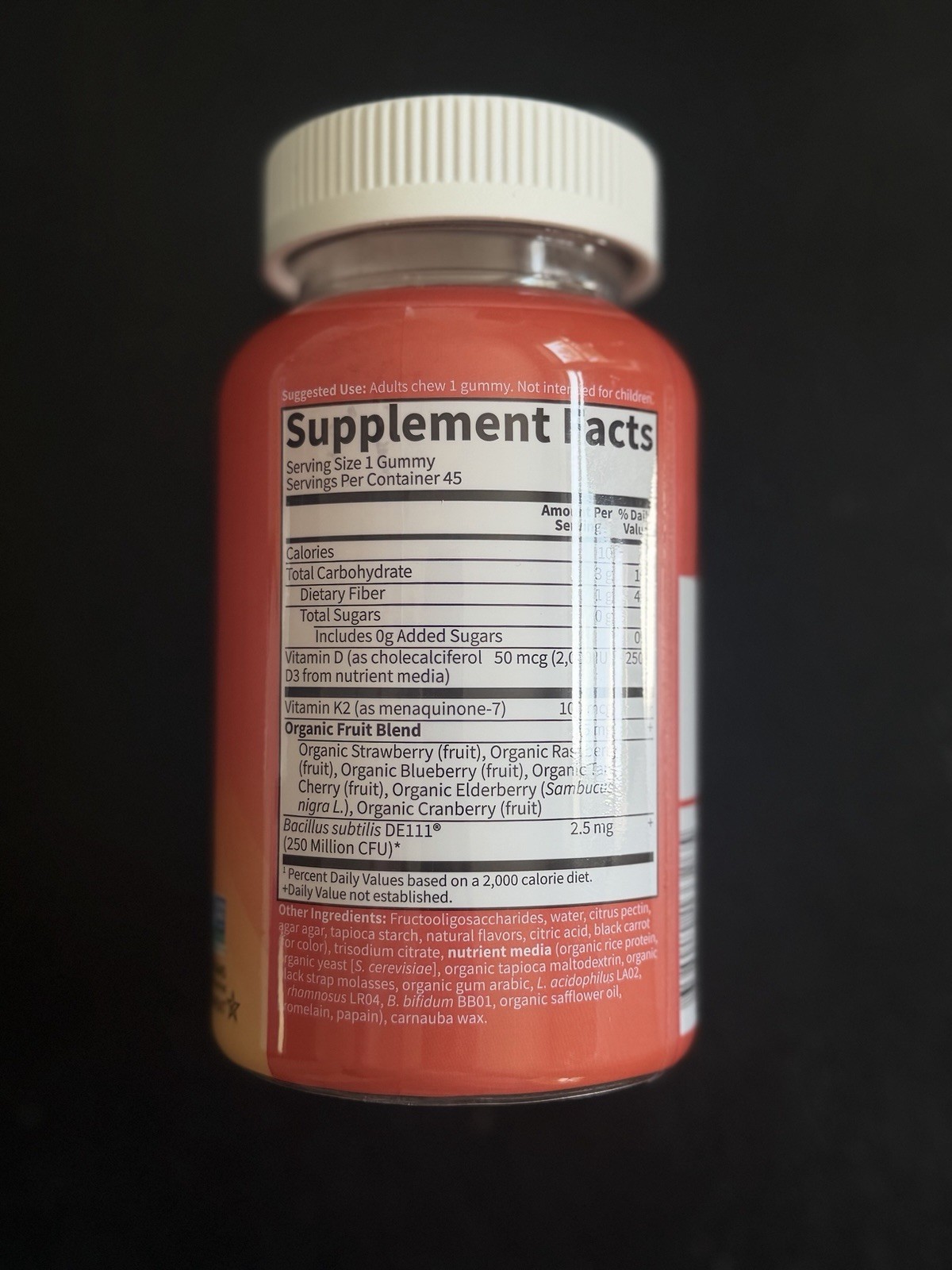 Garden of Life Vitamin Code D3 50mcg + K2 Gummies Berry Lemon Non-GMO No Sugar