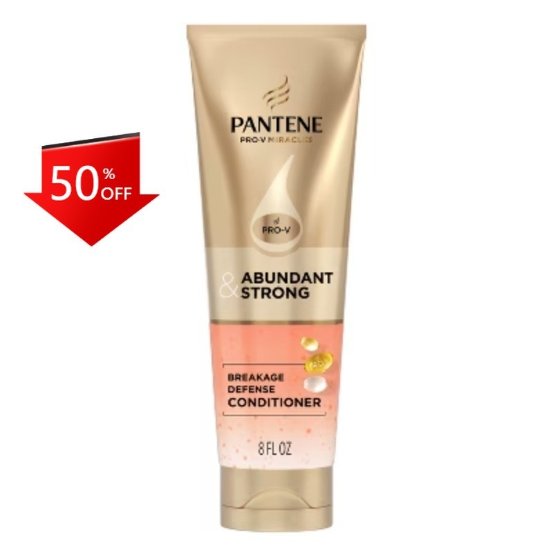 Pantene Abundant & Strong Conditioner – 8 fl oz:Daily Conditioning, Floral Scent