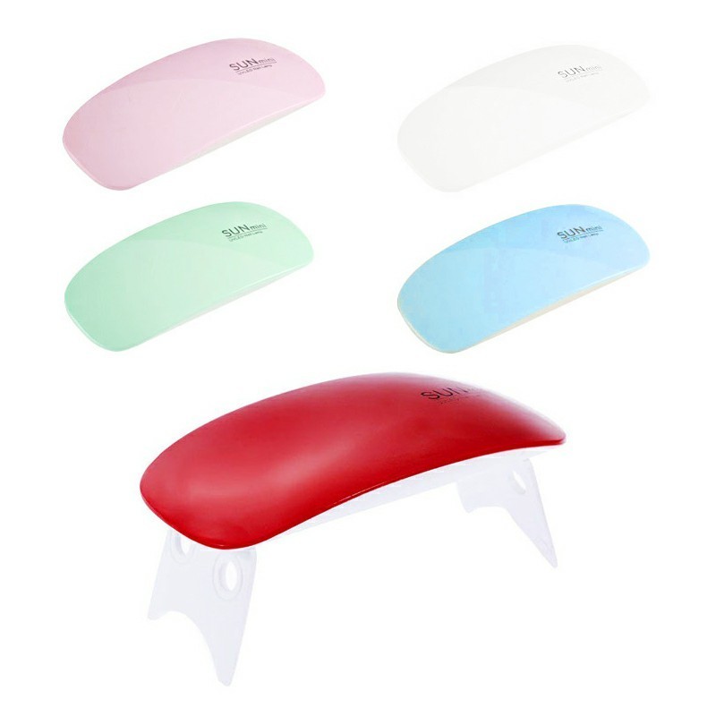 6W Mini USB UV LED Nail Lamp Dryer 45s/60s Timer Machine White